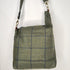 Ludford Tweed Slouch Bag - Green/Navy Windowpane