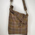 Ludford Tweed Slouch Bag - Khaki/Purple Plaid