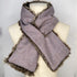 Tweed/faux fur Scarf - Dusty Purple Herringbone