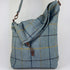 Julian Road Bags Ludford Tweed Slouch Bag - Blue Windowpane