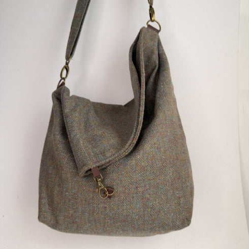 Julian Road Bags Ludford Tweed Slouch Bag - Tweed Mix