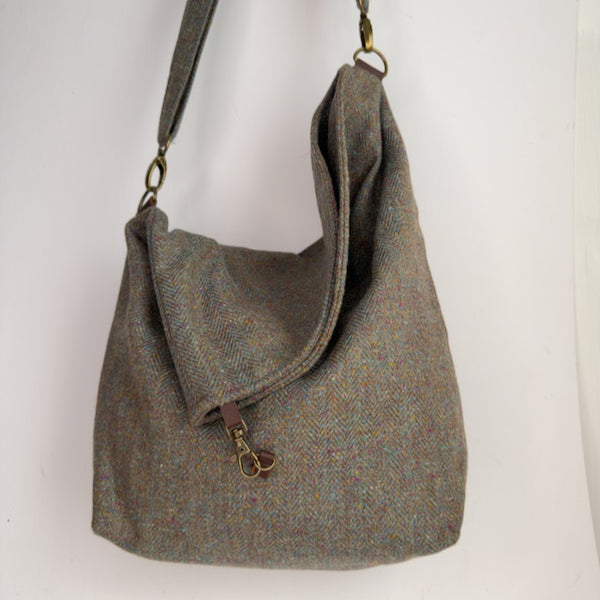 Julian Road Bags Ludford Tweed Slouch Bag - Tweed Mix