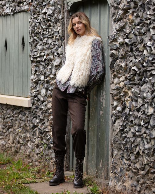 Mongolian faux fur gilet store