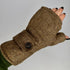 Julian Road Gloves Fingerless Gloves - Camel Herringbone Tweed