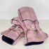 Julian Road Gloves Fingerless Gloves - Pink windowpane tweed