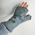 Julian Road Gloves Fingerless Gloves - Sky Blue windowpane tweed