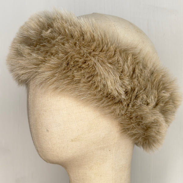 Julian Road Hat Faux Fur Headband - Light Natural Beige
