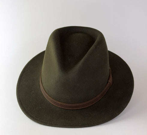 Julian Road Hat Pure Wool Fedora - Khaki
