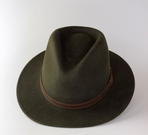 Julian Road Hat Pure Wool Fedora - Khaki