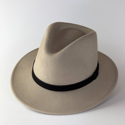 Julian Road Hat Pure Wool Fedora - Light Grey