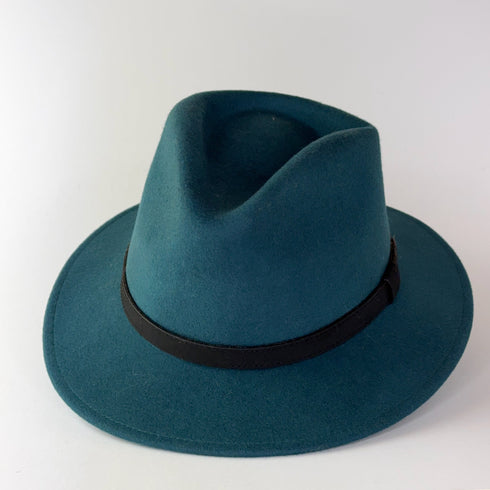 Julian Road Hat Pure Wool Fedora - Teal