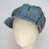 Julian Road Hat Tweed Baker Boy Cap - Blue Windowpane