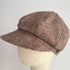 Julian Road Hat Tweed Baker Boy Cap - Brown/cream herringbone tweed