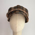 Julian Road Hat Tweed Baker Boy Cap - Brown tartan tweed