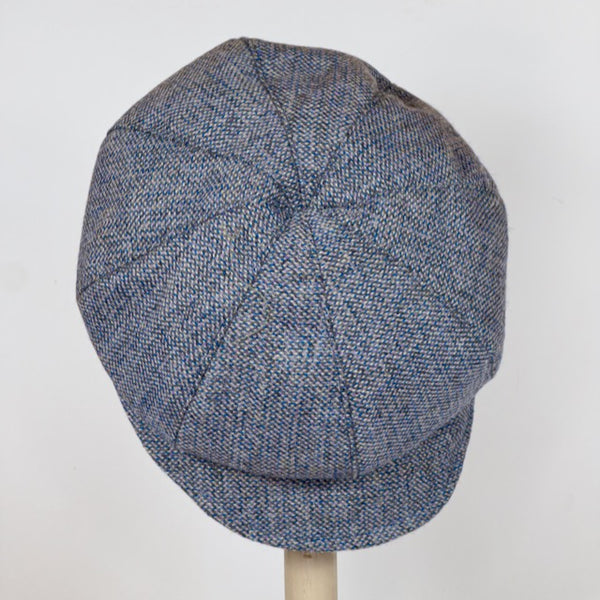 Julian Road Hat Tweed Baker Boy Cap - Sky Blue weave