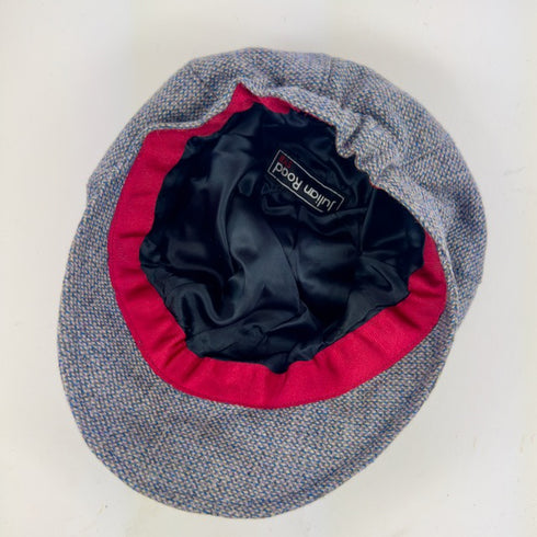 Julian Road Hat Tweed Baker Boy Cap - Sky Blue weave