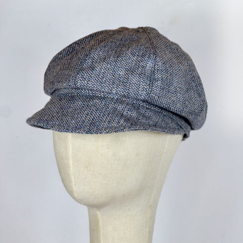 Julian Road Hat Tweed Baker Boy Cap - Sky Blue weave