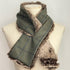 Julian Road Scarves Tweed/faux fur Scarf - Green/Navy Windowpane