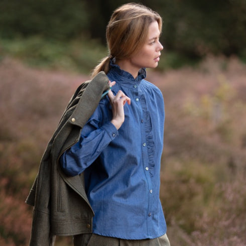 Julian Road Shirt Eliza Cotton Shirt - Denim