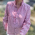 Julian Road Shirt Eliza Linen Shirt - Raspberry Stripe