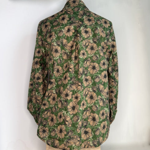Julian Road Shirt Naomi Cotton Lawn Shirt - Rosewood Poppy