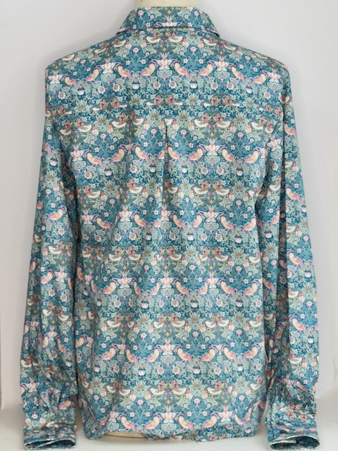 Julian Road Shirt Naomi Cotton Shirt - Berries and birds
