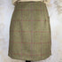 Julian Road Skirts Wrap Tweed Skirt - Khaki herringbone with pink and magenta windowpane