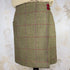Julian Road Skirts Wrap Tweed Skirt - Khaki herringbone with pink and magenta windowpane