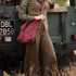Julian Road trouser Cropped Tweed Trouser- Green Merino Windowpane