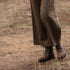 Julian Road trouser Cropped Tweed Trouser- Green Merino Windowpane
