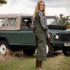 Julian Road trouser Cropped Tweed Trouser- Green/Navy Windowpane