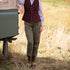 Julian Road trouser Heidi Tweed Trouser - Khaki Herringbone