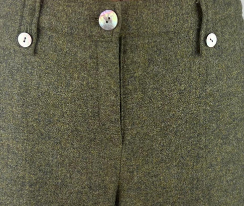 Julian Road trouser Tweed Casual Trouser - Sage Green Lambswool Twill
