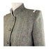 Julian Road Tweed Jackets Isla Nehru Style Tweed Jacket - Green windowpane herringbone