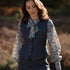 Julian Road Waistcoat Annie Ladies Tweed Waistcoat - Blue Merino Windowpane