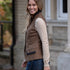 Julian Road Waistcoat India Ladies Tweed Waistcoat -Camel Herringbone