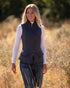Julian Road Waistcoat India Ladies Tweed Waistcoat - Indigo Herringbone Merino