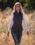 Julian Road Waistcoat India Ladies Tweed Waistcoat - Indigo Herringbone Merino