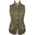 Julian Road Waistcoat India Ladies Tweed Waistcoat -Olive Green Herringbone