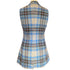 Julian Road Waistcoat Mill Street Ladies Tweed Waistcoat - Beige/Blue Tartan