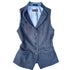 Julian Road Waistcoat Regency Ladies Tweed Waistcoat -Blue Merino Herringbone