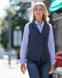 Julian Road Waistcoat Regency Ladies Tweed Waistcoat -Blue Merino Herringbone