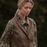 Julian Road Waistcoat Regency Ladies Tweed Waistcoat -Green Merino Windowpane