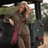 Julian Road Waistcoat Regency Ladies Tweed Waistcoat -Green Merino Windowpane
