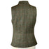 Julian Road Waistcoat Regency Ladies Tweed Waistcoat - Green windowpane herringbone