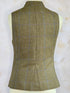 Julian Road Waistcoat Regency Ladies Tweed Waistcoat -Khaki Windowpane
